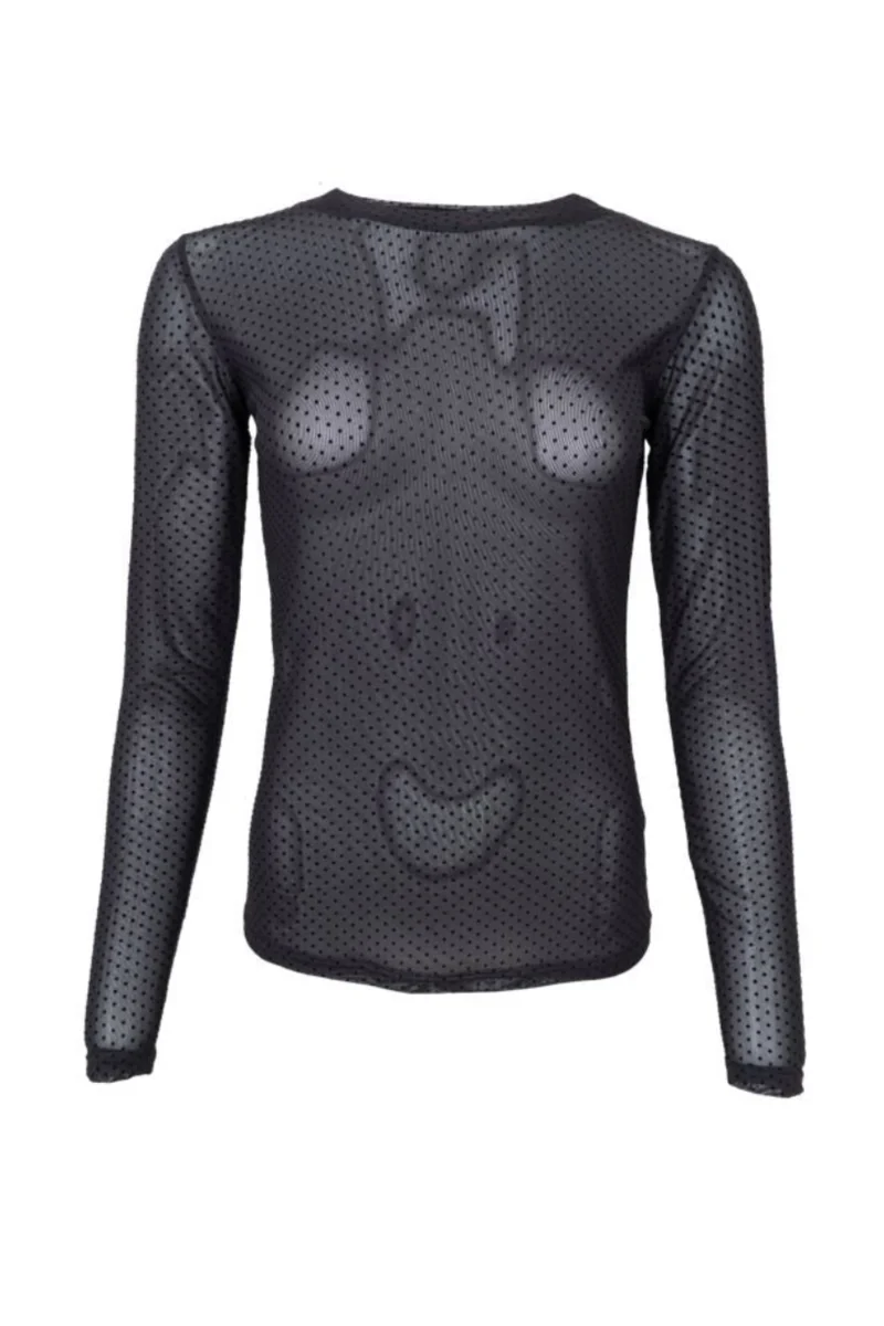 Black Colour - Bcjessie Mesh Blouse 41223 - Shirts - Black