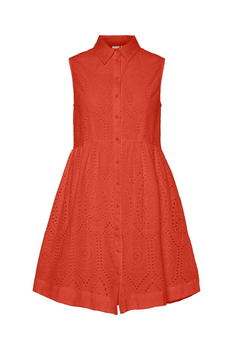 YAS - Yasholi Sl Shirt Dress - 4712909 Cherry Tomato