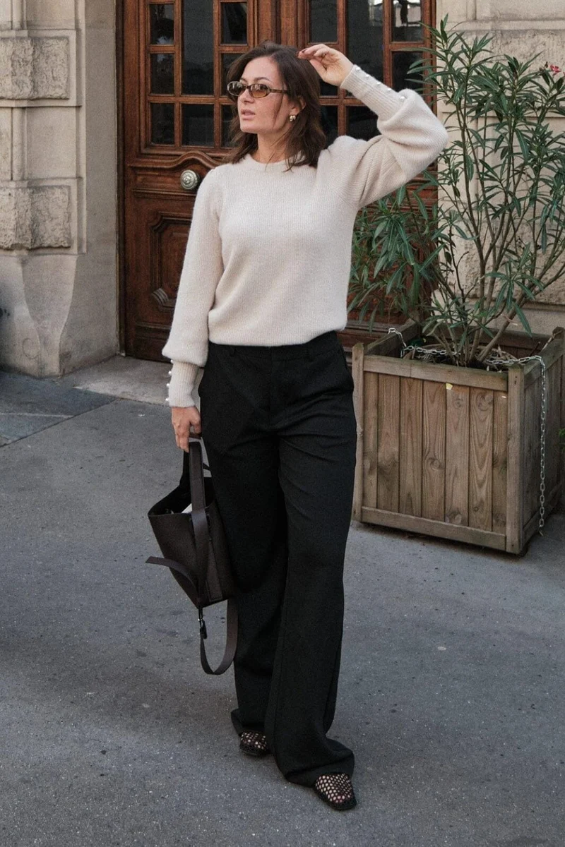 Neo Noir - Angie Knit Blouse - Ivory