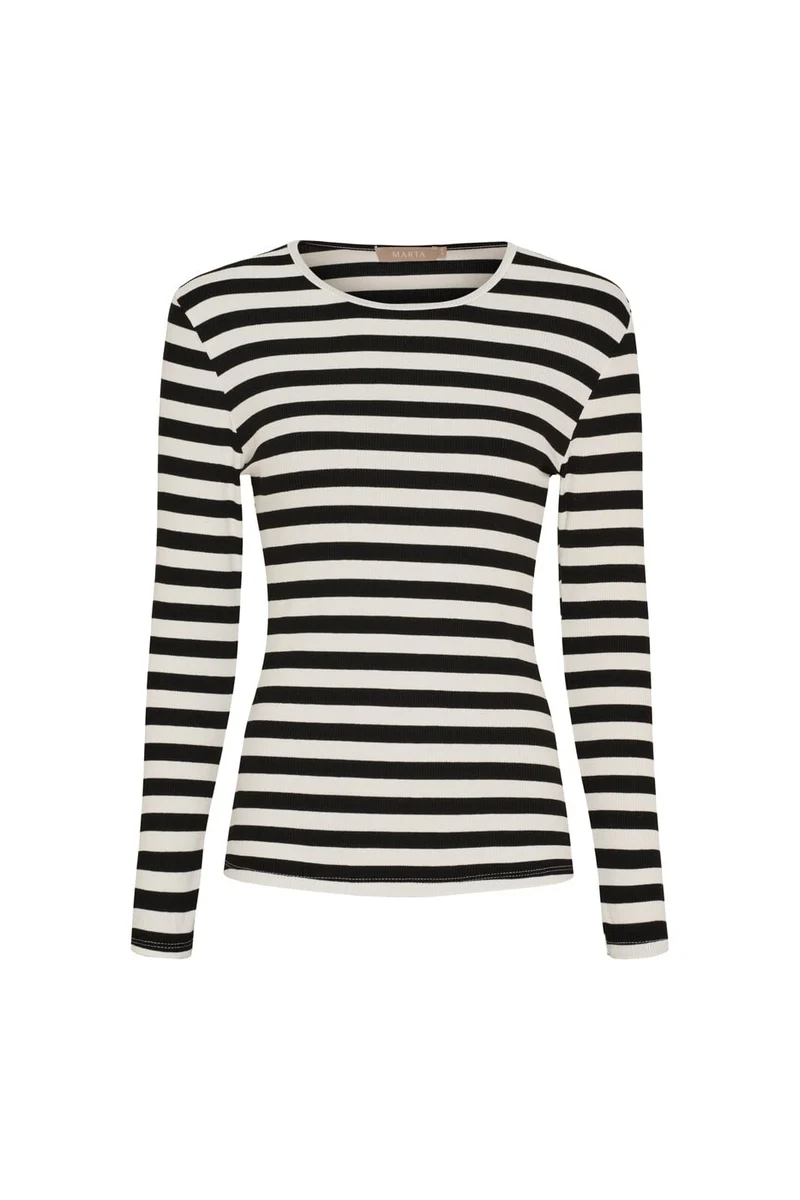 Marta Du Chateau - Mdcbegonia Ls Tee 7702 - Black