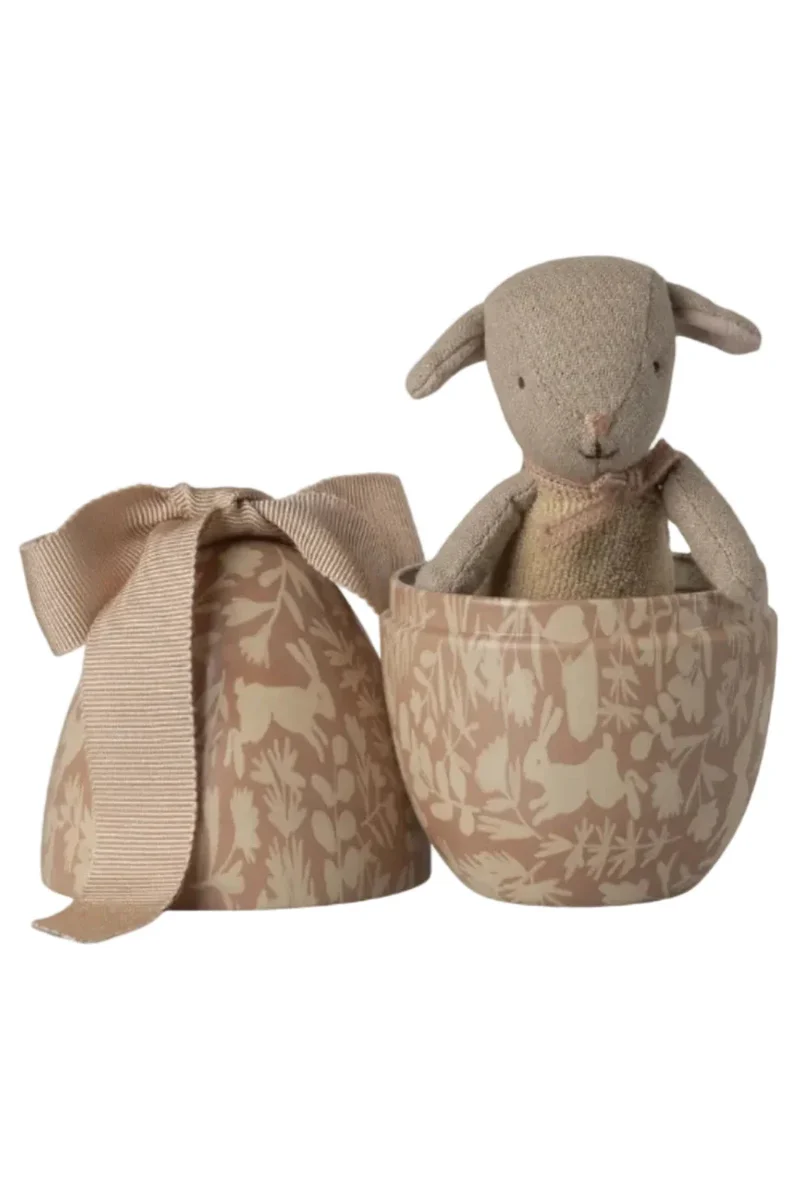Maileg - Påskeæg Med Mikro Lam, Small - Rosa 18-6202-00