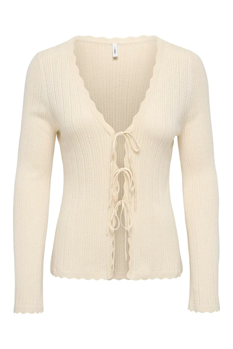 Only - Onlarona Ls V-Neck Struc Cardigan Cc Knt - 5004992 Birch