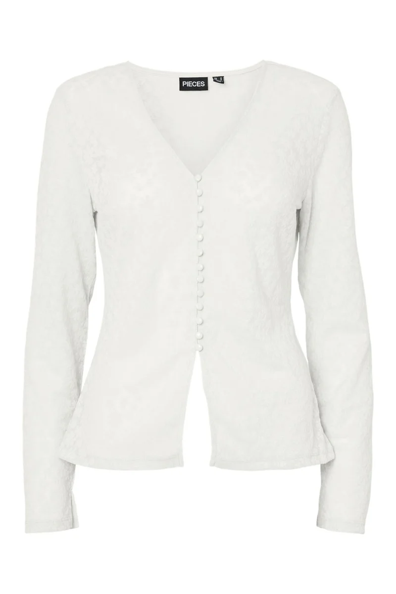 Pieces - Pcbaisy Ls Cardigan - 5007313 Cloud Dancer