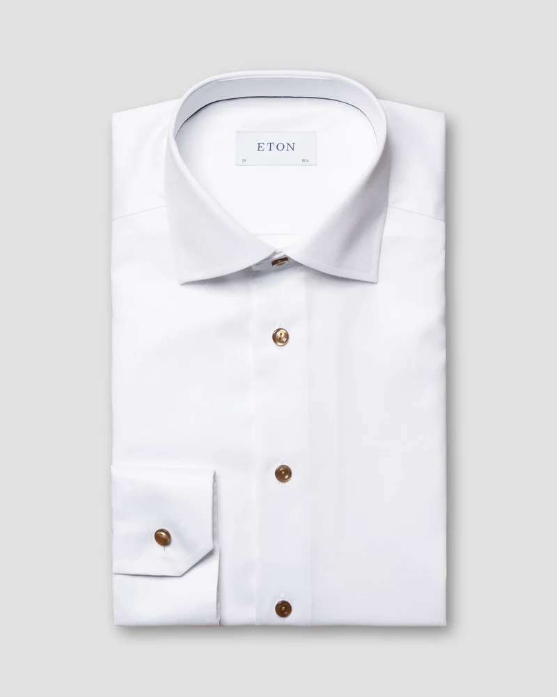 ETON Signature Twill Shirt Slim - White