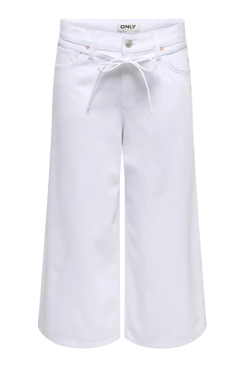 Only - Onlgianna Culotte Dot - 4991390 White Denim