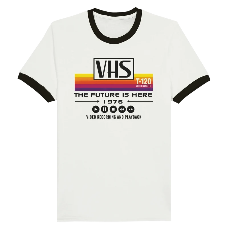 T-shirt Ringer - VHS - The Future Is Here