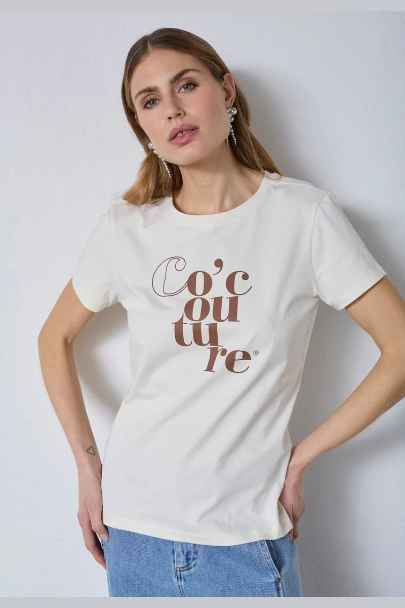 Co´Couture - Cocouturecc Tee 43002 - 11 - Off White