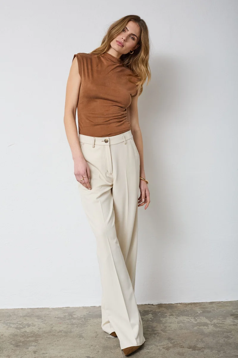 Co´Couture - Terrycc Denim Pant 31528 - 320 - Bisquit