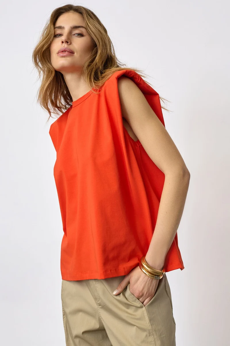 Co´Couture - Eddiecc Tee 43037 - 66 - Flame