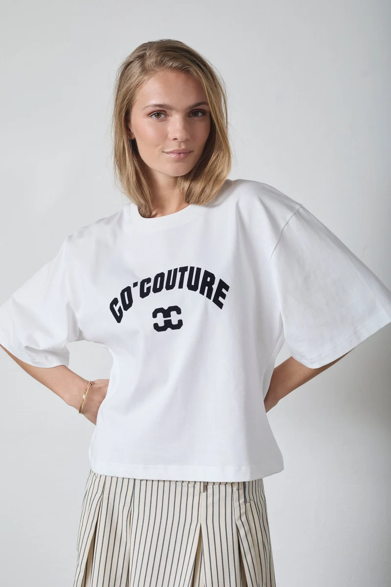 Co´Couture - Zengacc Tee O-Neck 43013 - 40096 - Whiteblack