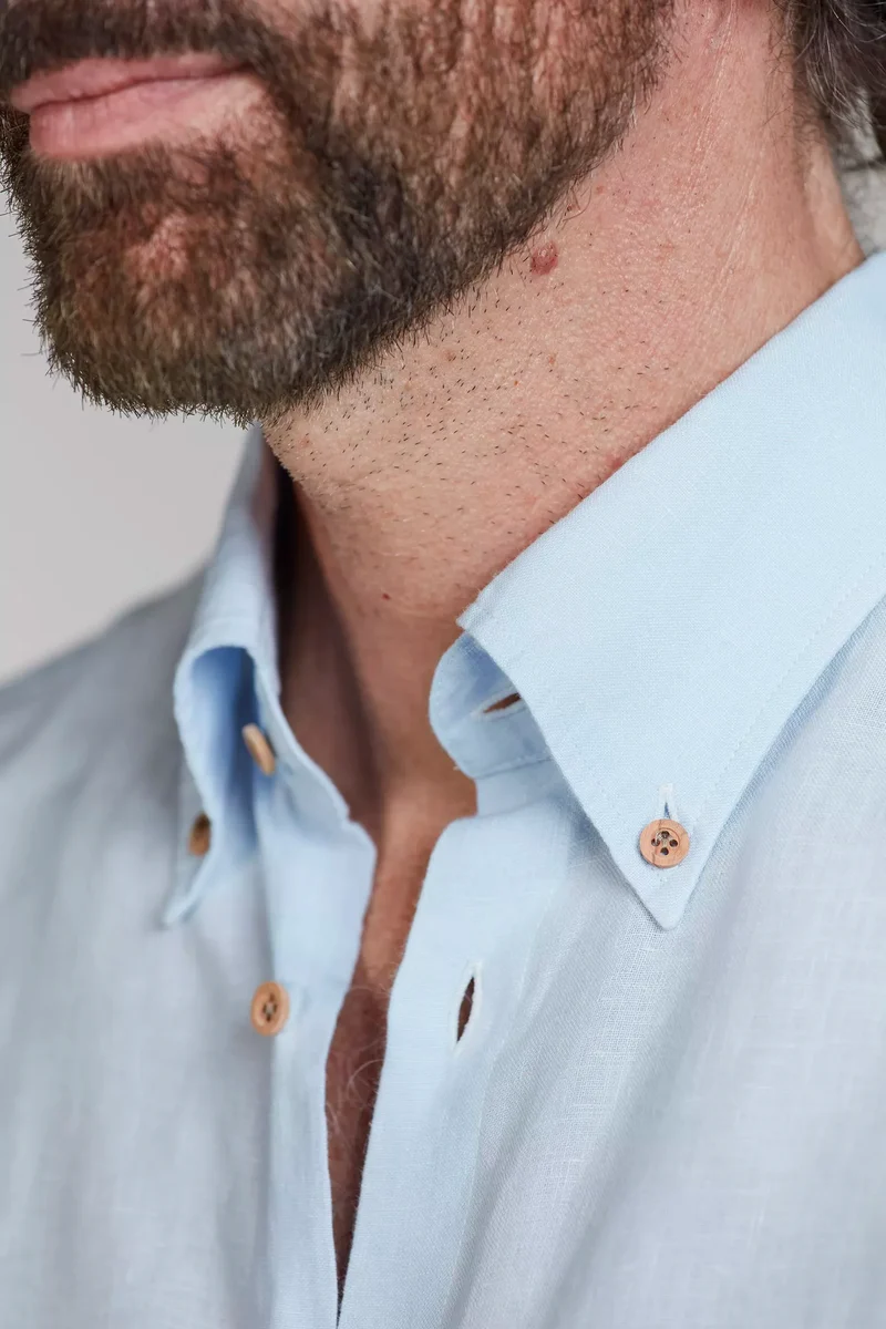HANSEN & JACOB Classic Linen Shirt - Light Blue