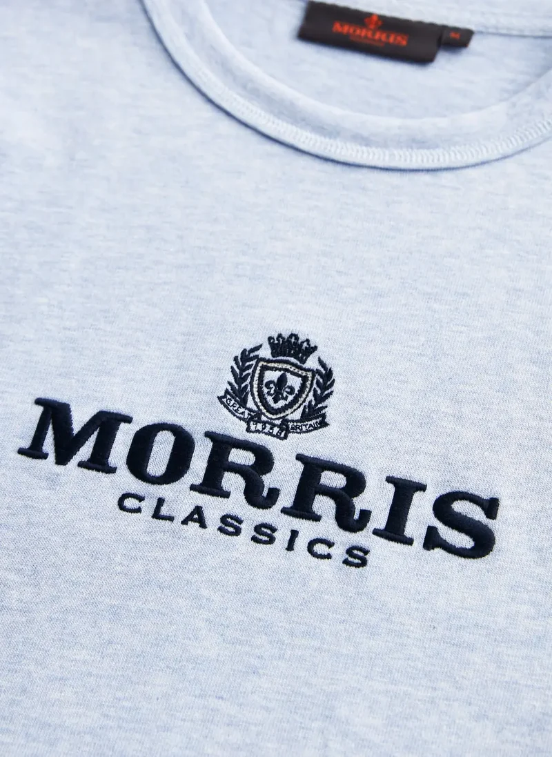 MORRIS Brian Logo Crew Neck T-shirt - Light Blue