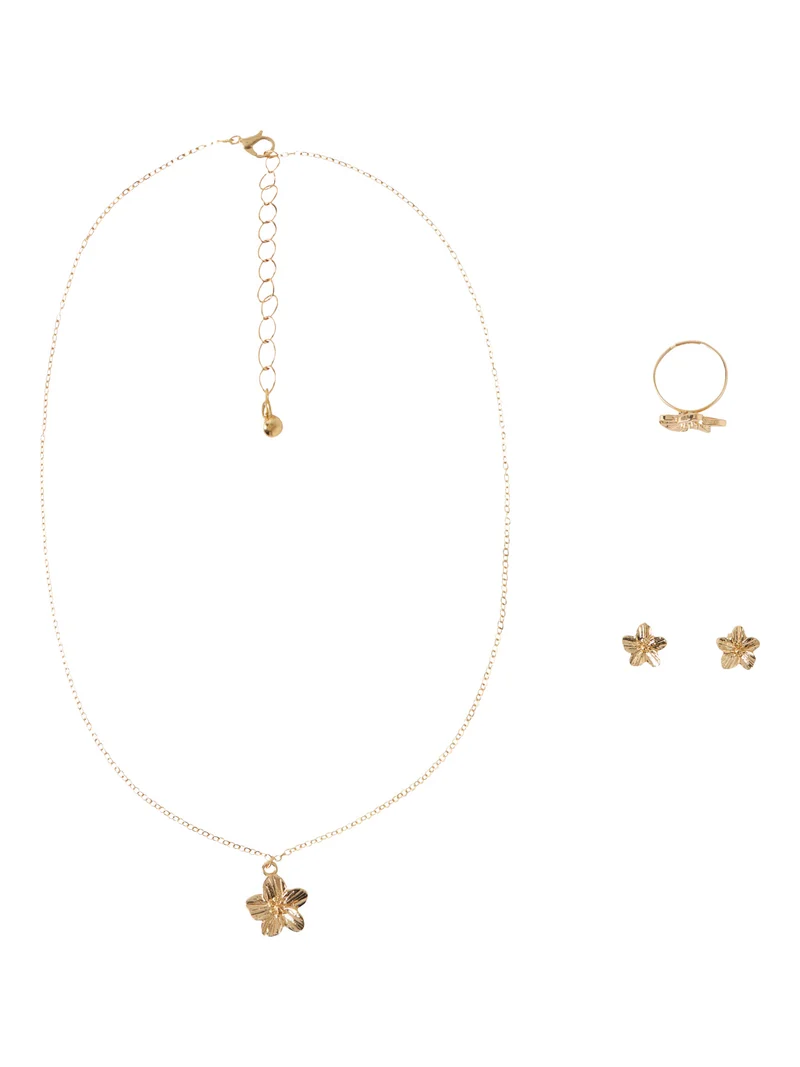 Smyckes-set Ring, Halsband, Örhängen