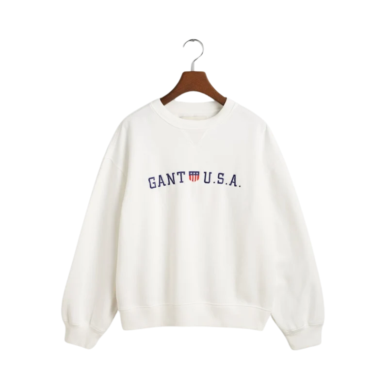 SHIELD USA C-NECK SWEAT - EGGSHELL