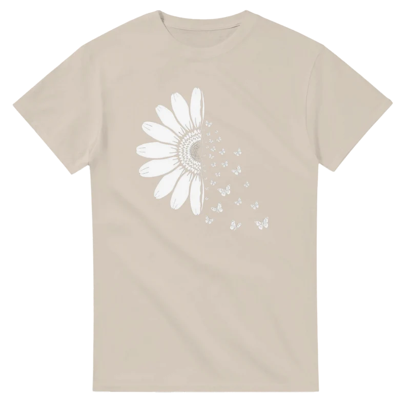 T-shirt - Blomma och fjärilar