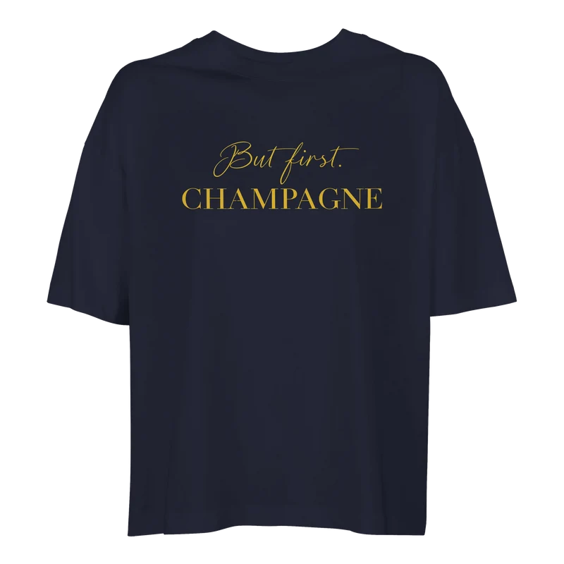Oversized T-shirt Dam - But first, Champagne