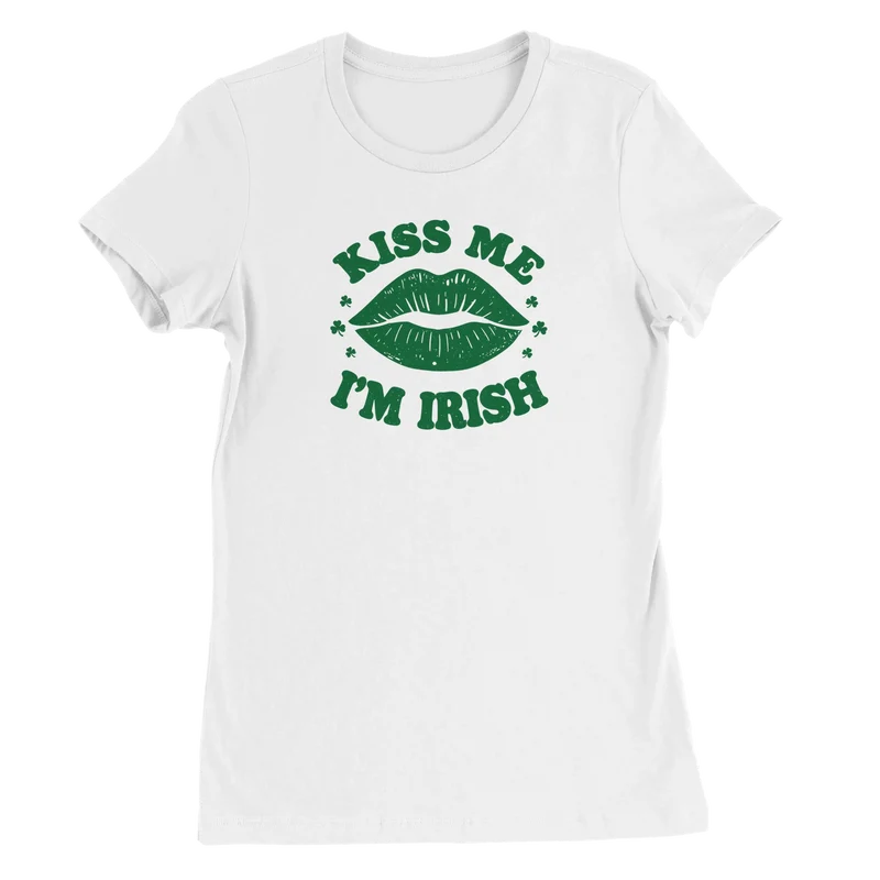 Premium T-shirt Dam - Kiss Me, I'm Irish