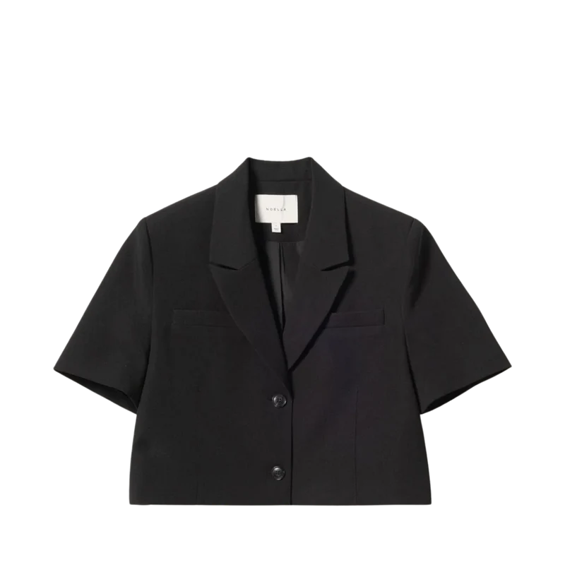 Leanne Crop Blazer - Black