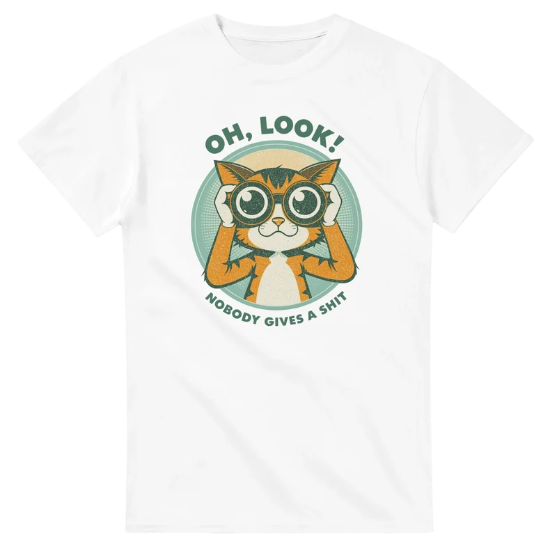 T-shirt - Oh, Look Nobody Gives a Shit - Katt Edition