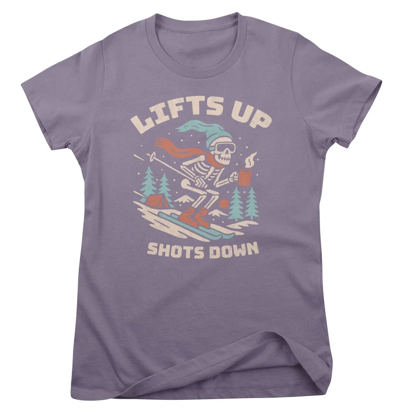Lifts Up - Shots Down Girly Top