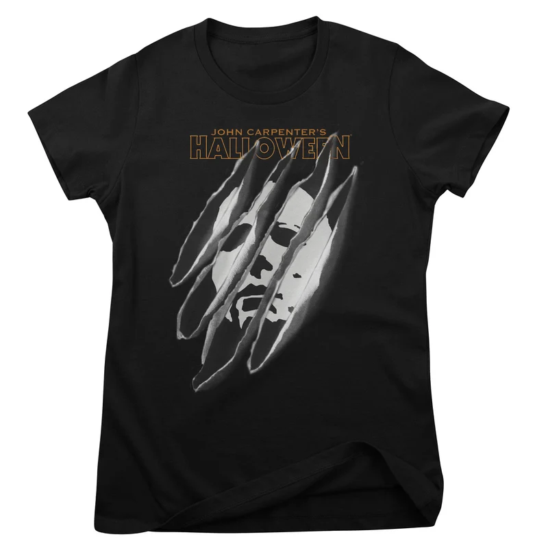 Halloween - Michael Myers Slashed Mask Girly Tee