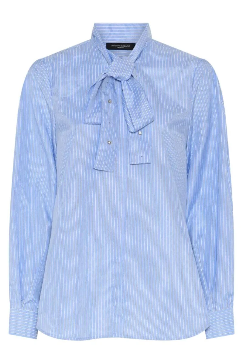 Bruuns Bazaar - Borassusbbelza Shirt BBW4890 - Light Blue Stripe