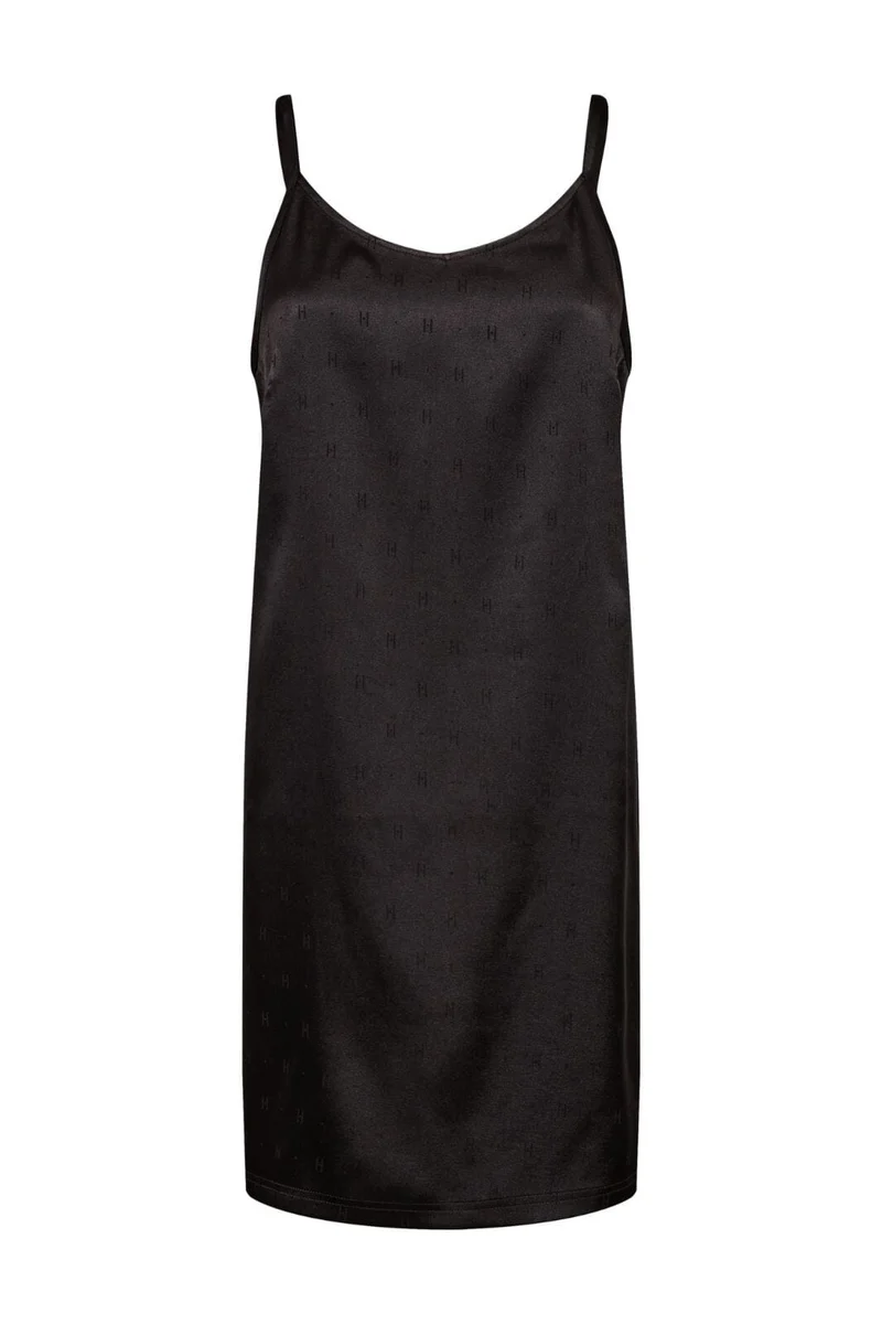 Hype The Detail - Slip Dress W/Log 240-98 - 9 - Black