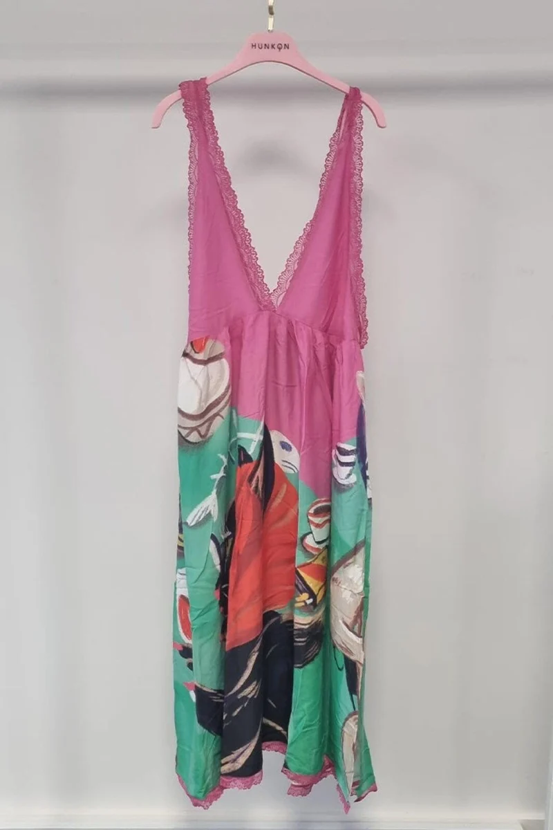 Hunkøn - Thit Dress 26712 - Cocktails With Cats Art Print