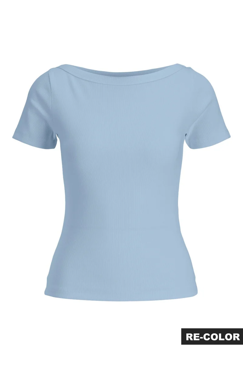 Jjxx - Jxfifi Str Ss Boatneck Tee - 5267247 Skyway
