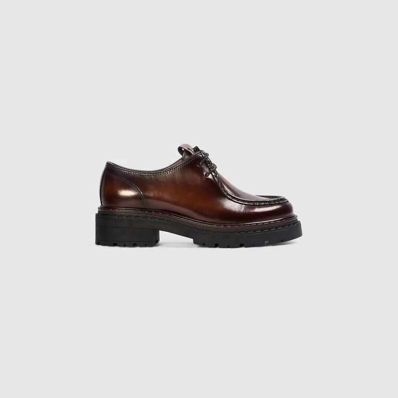 Etta Snörade Chunky Loafers - Tan