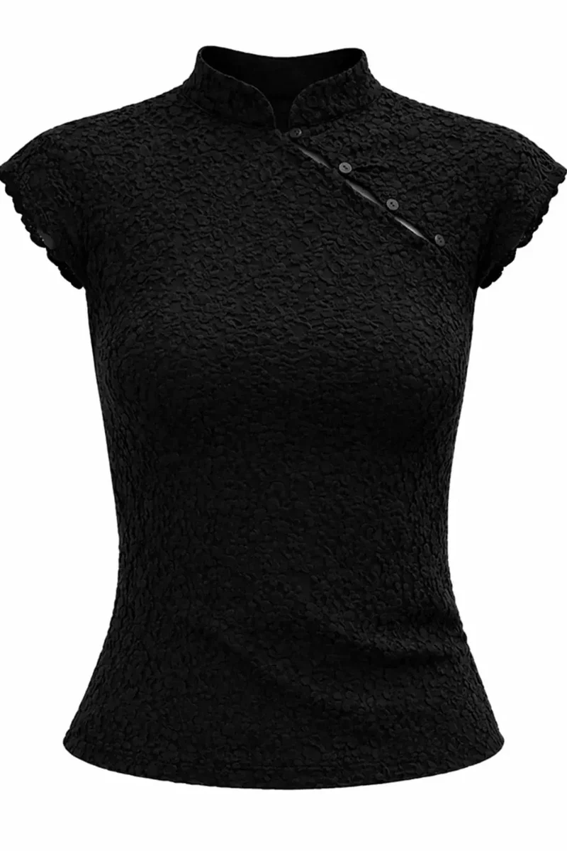 Noisy May - Nmesmee Capsleeve Lace Top - 5231082 Black
