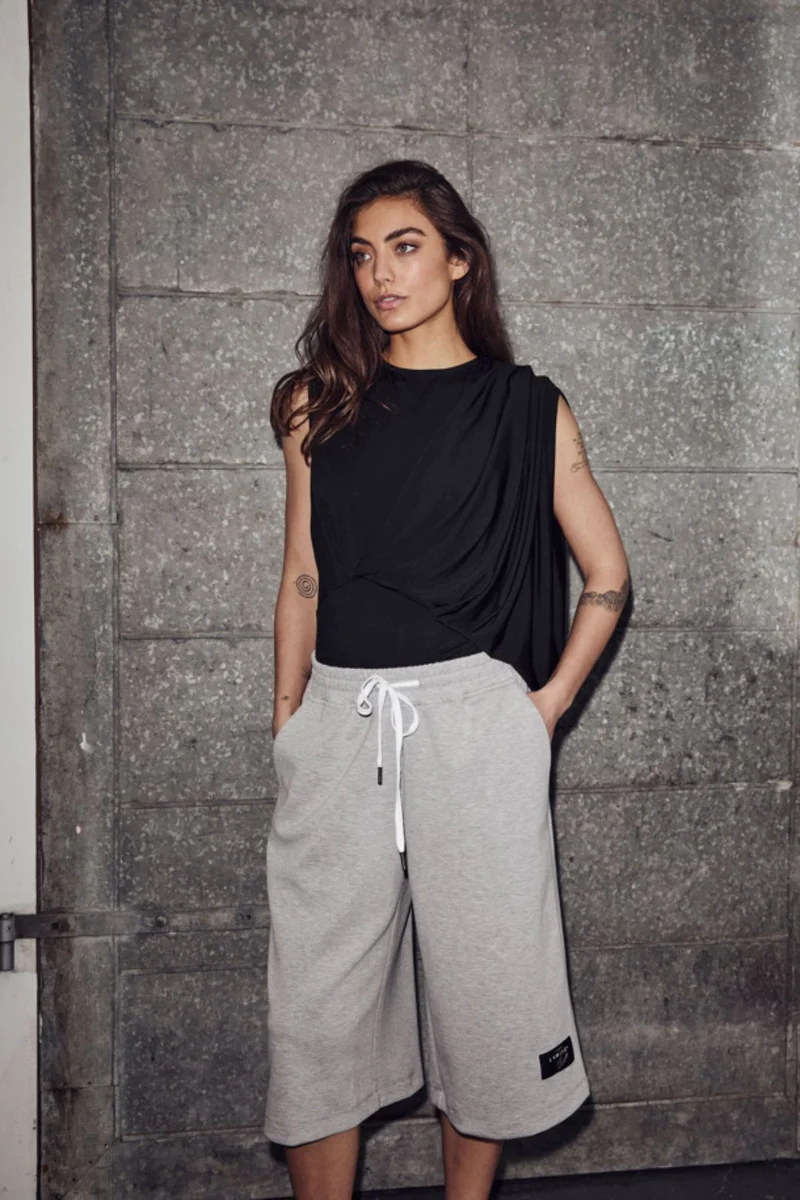 Haute L'Amitié - Maxi Sweat Bermuda HL10620 - Grey Melangé
