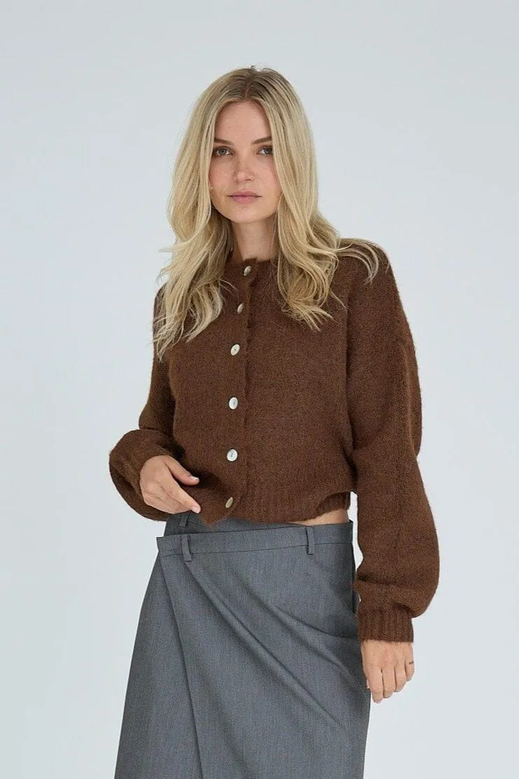 A-View - Soft Knit Cardigan AV7074 - 117 - Brown