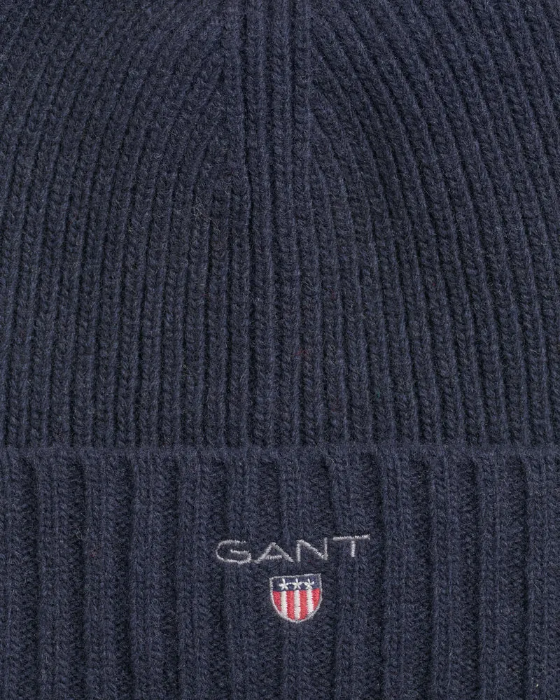 GANT Shield Wool Beanie - Marine
