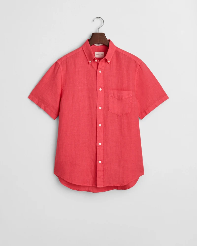 GANT Linen Shirt SS - Watermelon Red