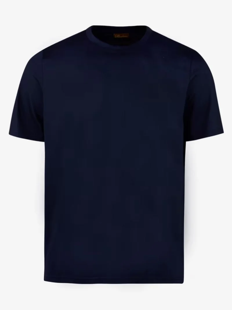 STENSTRÖMS Mercerized T-shirt - Navy
