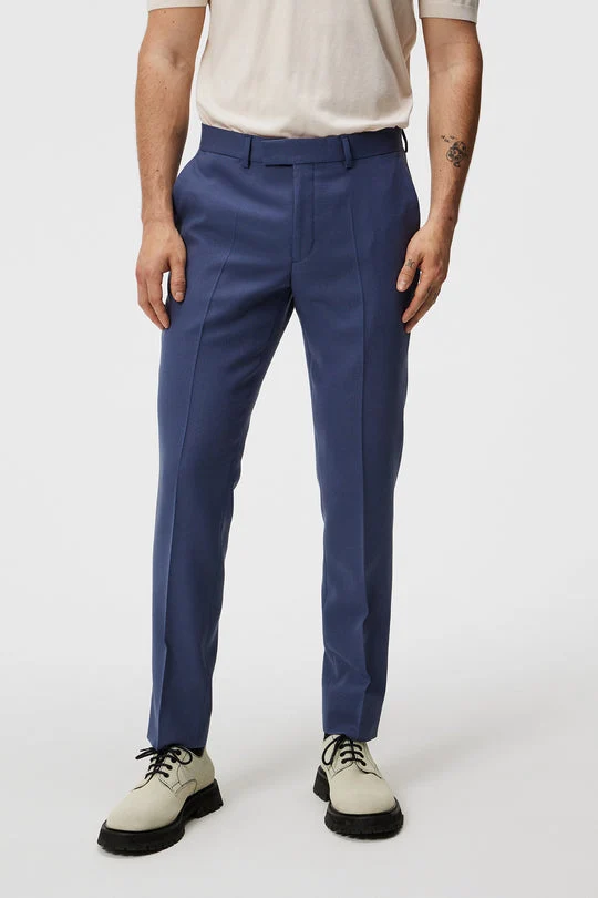 J.LINDEBERG Grant Active Hopsack Suit Trousers - Bijou Blue