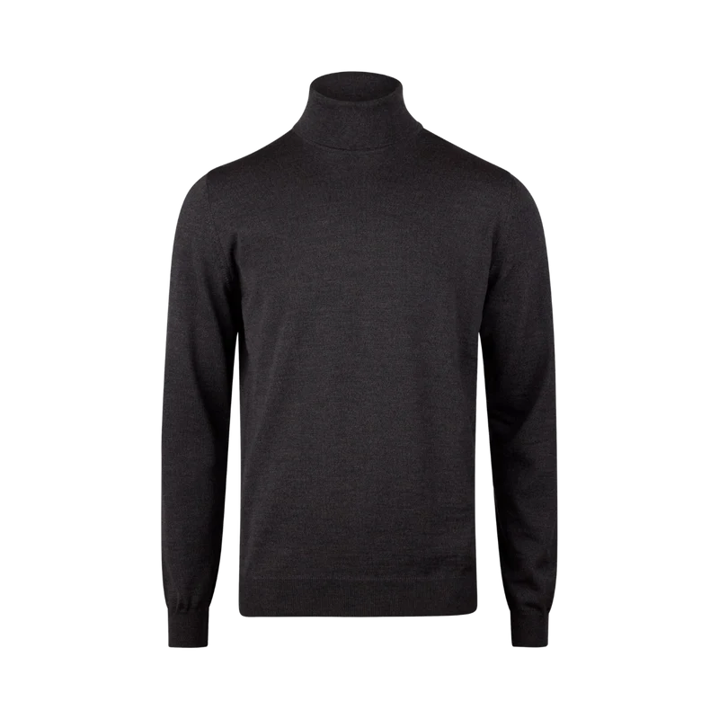 Pullover Knitted Roll Neck - Dark Brown