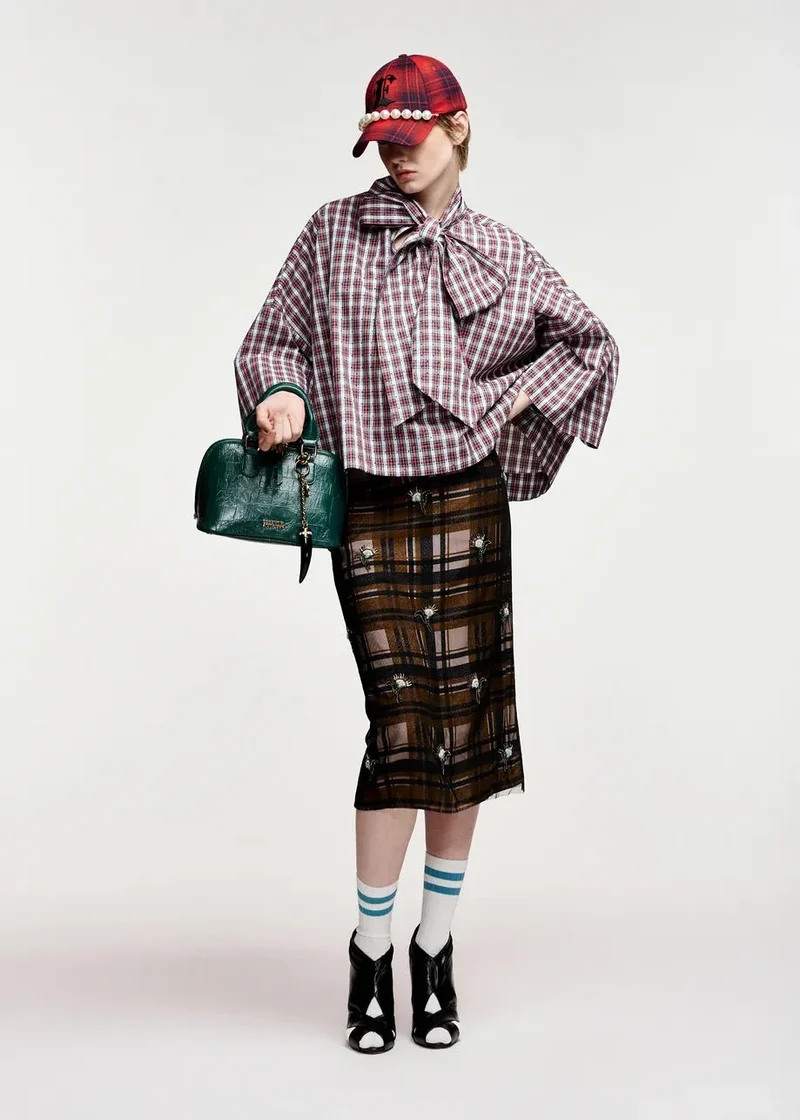 Essentiel Antwerp - Komposed Asymetrical Skirt - K1km Combo1 Khaki Mission