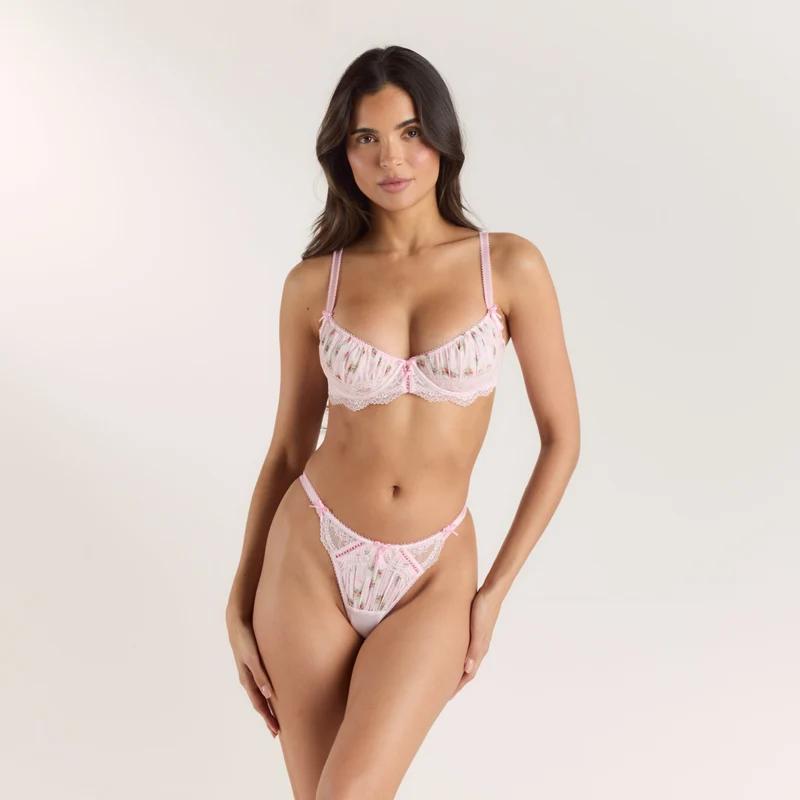 Orelia Balcony BH - Blommig Rosa
