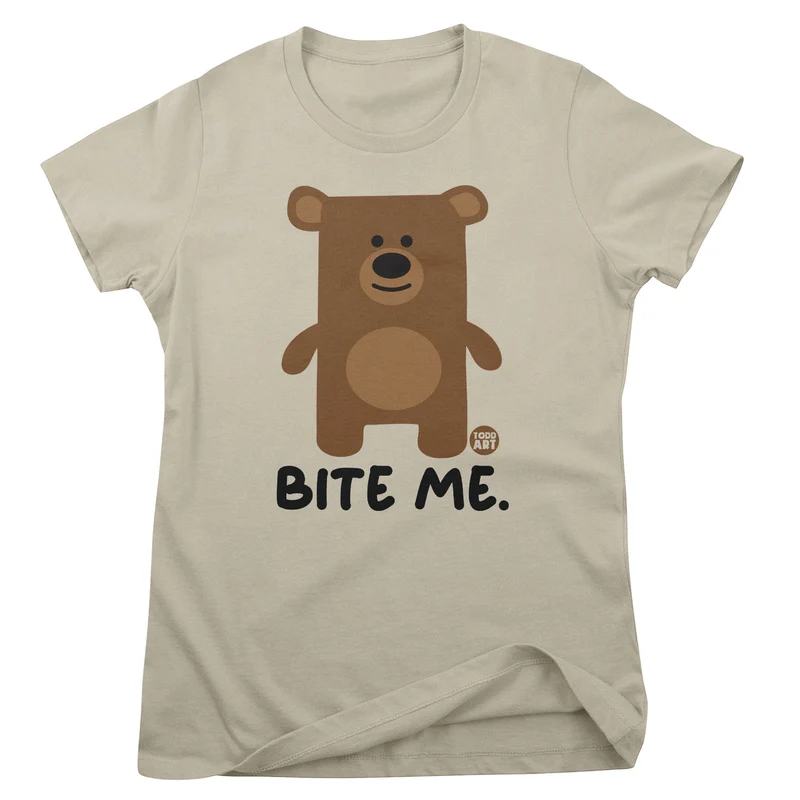 Bite Me - Don't Care Bear Girly Tee