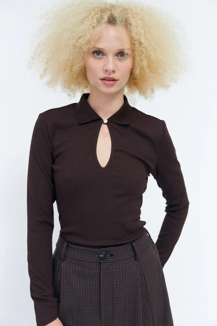 Cras - Isabell Blouse C764 - Chocolate Brown