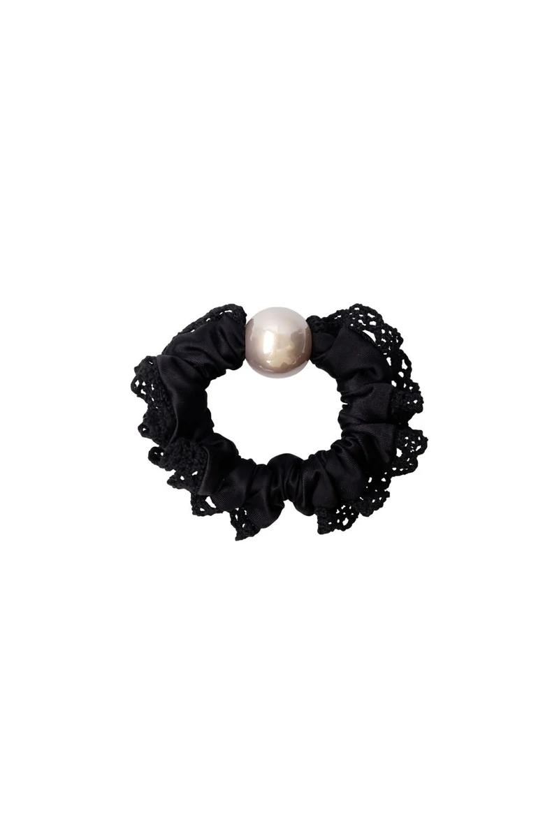 Black Colour - Bcpetal Mini Scrunchie 6868 - Black