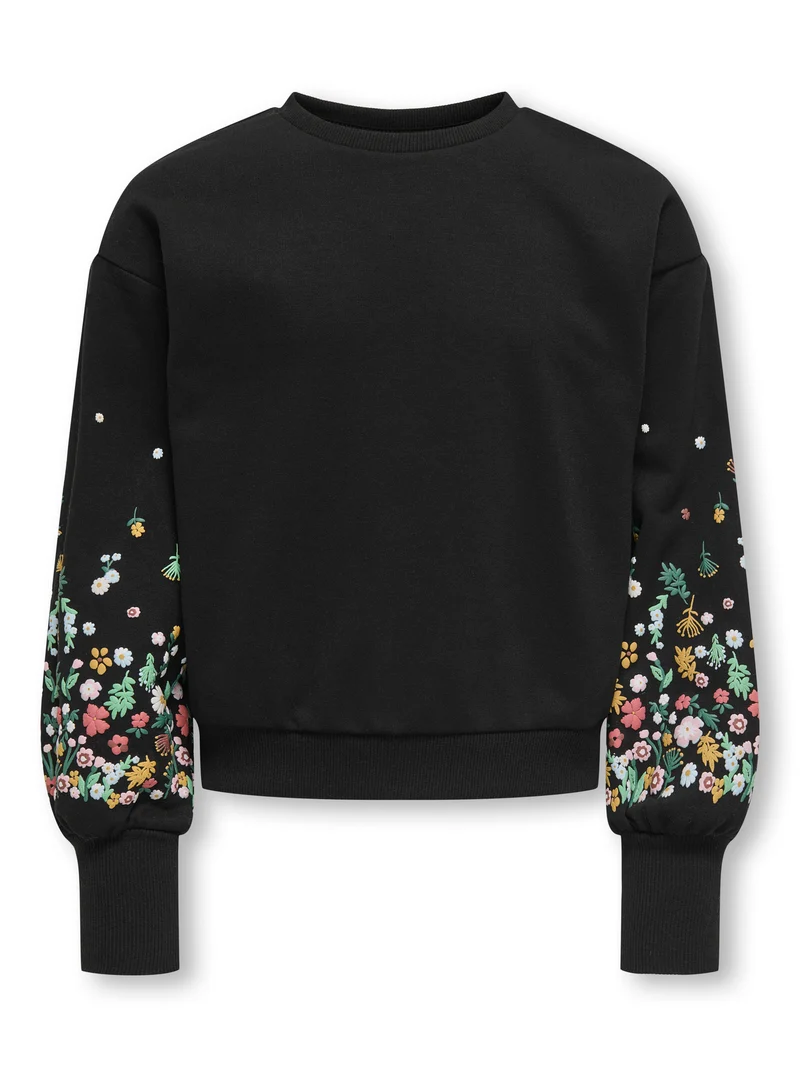 Brooke Sweatshirt Med Blommiga Ärmar