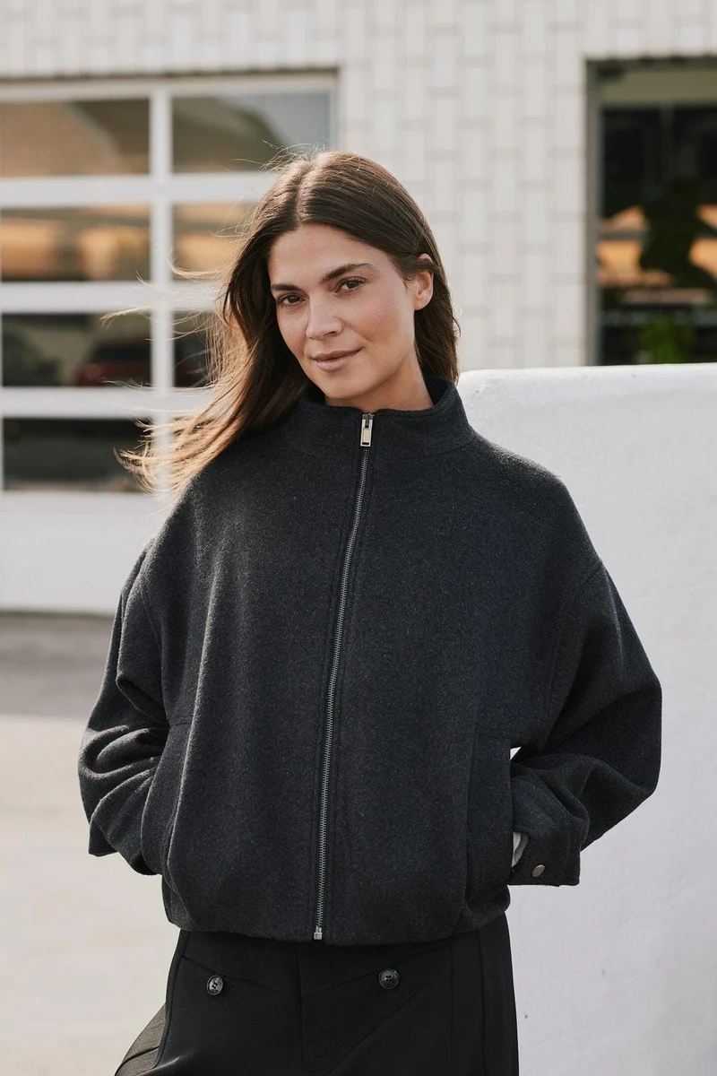 Neo Noir - Florine Wool Bomber Jacket 166100 - 132 - Antracit