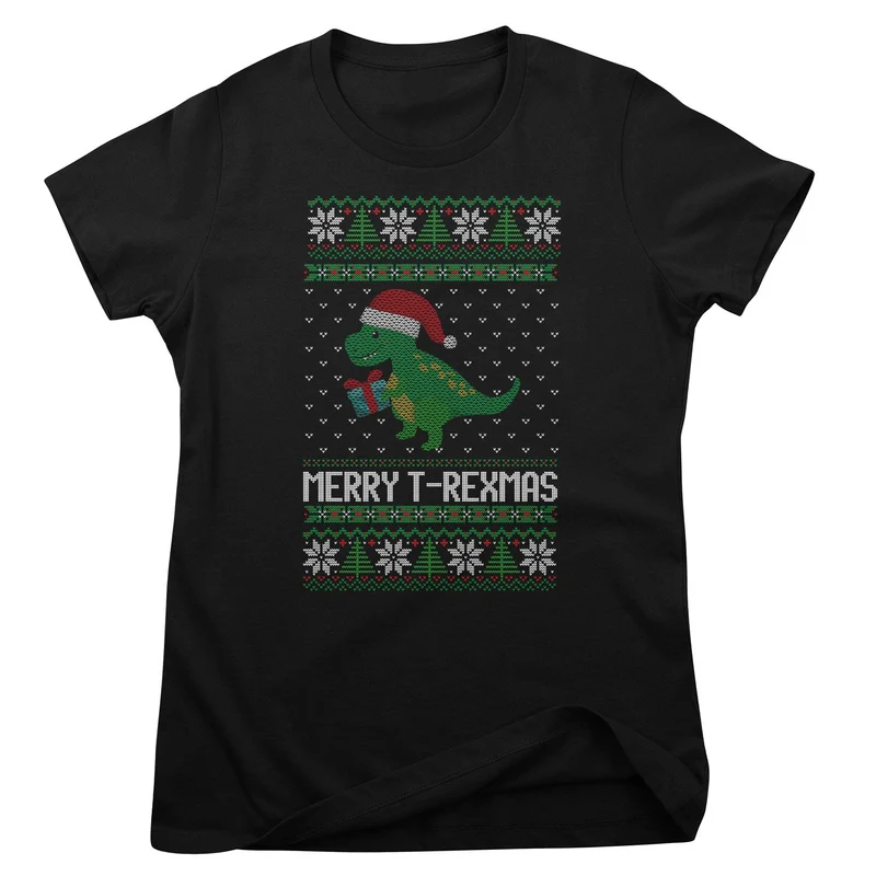 Merry T-Rexmas Girly Top
