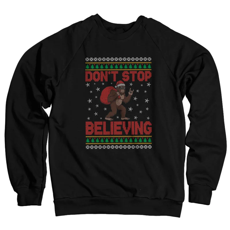 Christmas Bigfoot Pattern Sweatshirt