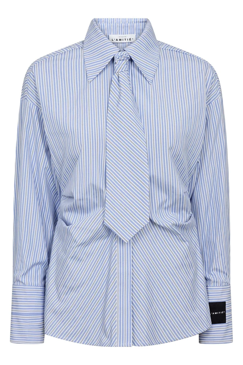 Haute L'Amitié - Emma Tie Stripe Shirt HL10667 - Pale Blue