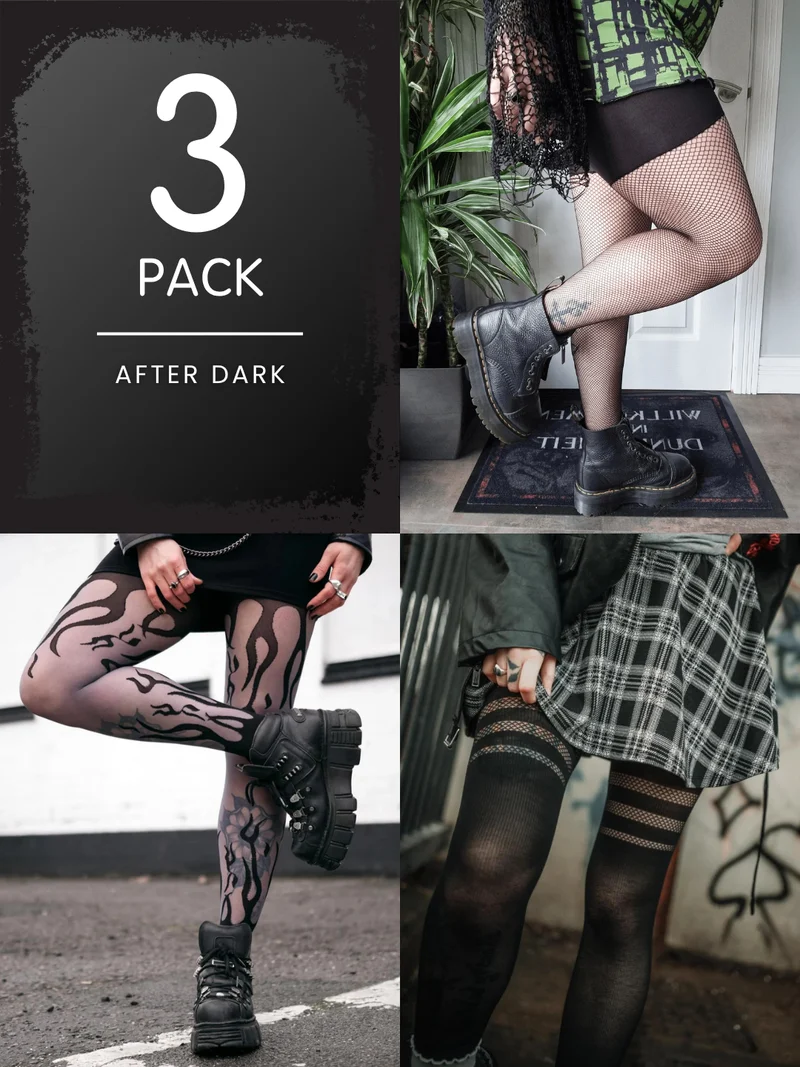 3 Pack After Dark Bundle - Gothic Tights