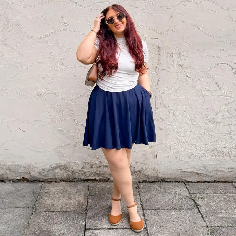 Mini-Flare Skirt - Navy